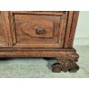 ANTICO COMO GENOVESE a Bambocci 1600 legno noce CASSETTONE FORMELLE 3 cassetti