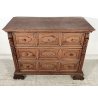 ANTICO COMO GENOVESE a Bambocci 1600 legno noce CASSETTONE FORMELLE 3 cassetti