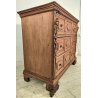 ANTICO COMO GENOVESE a Bambocci 1600 legno noce CASSETTONE FORMELLE 3 cassetti