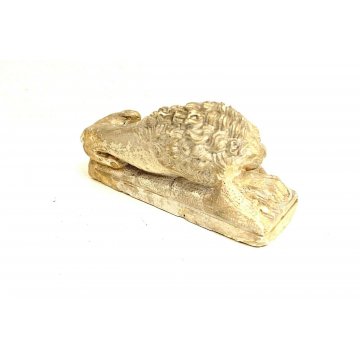 ANTICA SCULTURA LEONE MORENTE LUCERNA SIGNA FIRMATA G. Bartoli SCULPTURE LION 