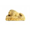 ANTICA SCULTURA LEONE MORENTE LUCERNA SIGNA FIRMATA G. Bartoli SCULPTURE LION 