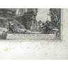 ANTICA STAMPA PIRANESI G. BATTISTA ROMA EPOCA ACQUAFORTE TEMPIO SIBILLA 1800 OLD