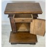 ANTICO INGINOCCHIATOIO LEGNO NOCE MASSELLO CASSETTO DECORATO CHIESA 1800 EPOCA 