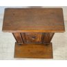 ANTICO INGINOCCHIATOIO LEGNO NOCE MASSELLO CASSETTO DECORATO CHIESA 1800 EPOCA 