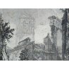 ANTICA STAMPA PIRANESI G. BATTISTA ROMA EPOCA ACQUAFORTE TEMPIO SIBILLA 1800 OLD