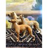 VINTAGE SET 3 MINIATURE DOG Beswick ENGLAND SCULTURA CERAMICA ALANO LEVRIERO '70