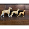 VINTAGE SET 3 MINIATURE DOG Beswick ENGLAND SCULTURA CERAMICA ALANO LEVRIERO '70