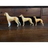 VINTAGE SET 3 MINIATURE DOG Beswick ENGLAND SCULTURA CERAMICA ALANO LEVRIERO '70