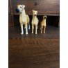 VINTAGE SET 3 MINIATURE DOG Beswick ENGLAND SCULTURA CERAMICA ALANO LEVRIERO '70