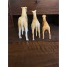 VINTAGE SET 3 MINIATURE DOG Beswick ENGLAND SCULTURA CERAMICA ALANO LEVRIERO '70