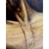 ANTICO DIPINTO OLIO Amelia Musso COPIA Cristo Morente G. Reni RELIGIOSO Gesù 900