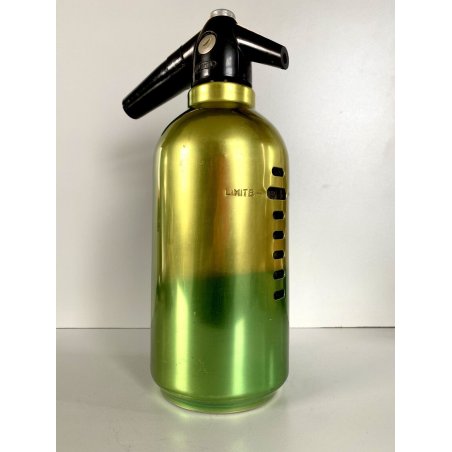 SIFONE SELTZ ATLANTIC VINTAGE DESIGN VETRO ALLUMINIO COLORE GIALLO VERDE LIME 60