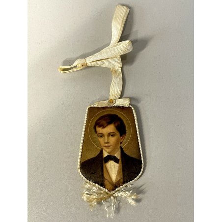 antica reliquia DOMINICI SAVIO ex linteis sepoltura TORINO 1949 santino tessuto