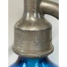 ANTICA BOTTIGLIA SELTZ VETRO BLU AZZURRO SIFONE SODA LAVEZZARI PERETTI MILANO