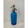 ANTICA BOTTIGLIA SELTZ VETRO BLU AZZURRO SIFONE SODA VICARIO VARESE BAVENO 1930