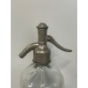 ANTICA BOTTIGLIA SELTZ VETRO TRASPARENTE SIFONE SODA LAVANO BIELLI EPOCA 1930
