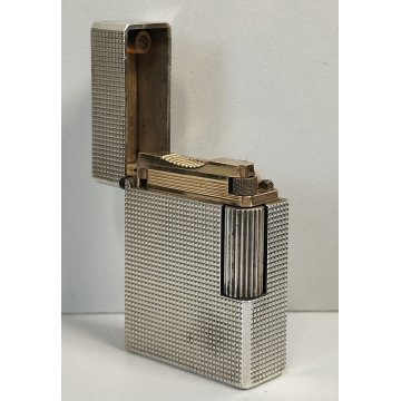 ACCENDINO TASCA ARGENTATO St Dupont Paris France VINTAGE SILVER LIGHTER Briquet