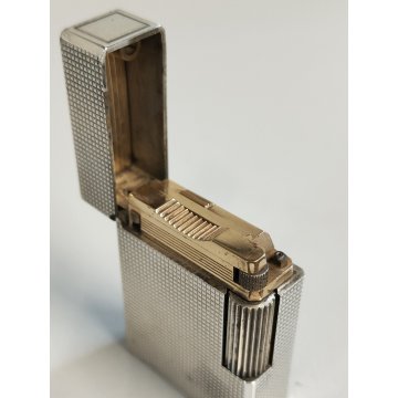 ACCENDINO TASCA ARGENTATO St Dupont Paris France VINTAGE SILVER LIGHTER Briquet