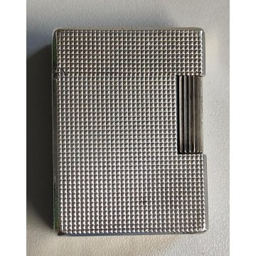ACCENDINO TASCA ARGENTATO St Dupont Paris France VINTAGE SILVER LIGHTER Briquet