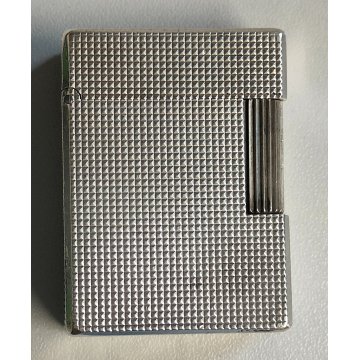 ACCENDINO TASCA ARGENTATO St Dupont Paris France VINTAGE SILVER LIGHTER Briquet