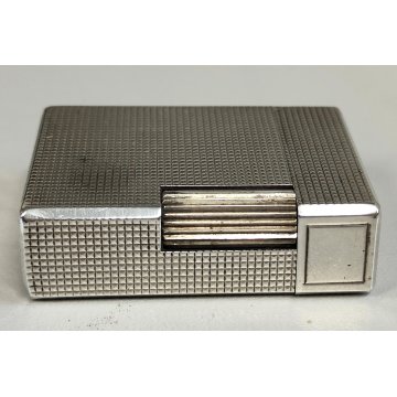 ACCENDINO TASCA ARGENTATO St Dupont Paris France VINTAGE SILVER LIGHTER Briquet