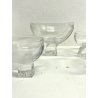 VINTAGE SET 6 COPPE 1 BOWL ICED GLASS Kristall Krisla DESIGN Taddei Sistini '60