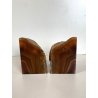 COPPIA GEODE PIETRA AGATA ROSSA FERMA LIBRI BOOKEND SERRELIVRES VINTAGE '70