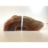 COPPIA GEODE PIETRA AGATA ROSSA FERMA LIBRI BOOKEND SERRELIVRES VINTAGE '70