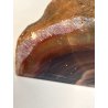 COPPIA GEODE PIETRA AGATA ROSSA FERMA LIBRI BOOKEND SERRELIVRES VINTAGE '70
