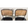 SET 4 SEDIA CESCA MARCEL BREUER ACCIAIO PAGLIA DI VIENNA DESIGN ANNI 60/70 B32
