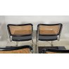 SET 4 SEDIA CESCA MARCEL BREUER ACCIAIO PAGLIA DI VIENNA DESIGN ANNI 60/70 B32