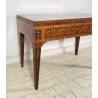 ANTICO TAVOLO PRANZO A LIBRO CONSOLLE TABLE LEGNO INTARSIATO 1800 SALOTTO EPOCA
