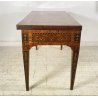 ANTICO TAVOLO PRANZO A LIBRO CONSOLLE TABLE LEGNO INTARSIATO 1800 SALOTTO EPOCA