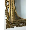 ANTICA GRANDE SPECCHIERA SPECCHIO OVALE 1800 LEGNO ORO SCOLPITO EPOCA 1800 OLD