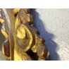 CORNICE BAROCCA OVALE LEGNO SCOLPITO DORATO ORNATO MOTIVO FOGLIATO '900