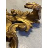 CORNICE BAROCCA OVALE LEGNO SCOLPITO DORATO ORNATO MOTIVO FOGLIATO '900