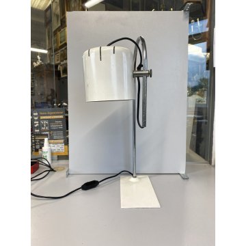 LAMPADA da TAVOLO ABATJOUR DESIGN MODERNISTA ACCIAIO METALLO LACCATO BIANCO