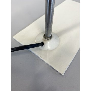 LAMPADA da TAVOLO ABATJOUR DESIGN MODERNISTA ACCIAIO METALLO LACCATO BIANCO