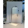 LAMPADA da TAVOLO ABATJOUR DESIGN MODERNISTA ACCIAIO METALLO LACCATO BIANCO