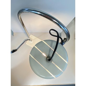 LAMPADA da TAVOLO ABATJOUR DESIGN MODERNISTA ACCIAIO METALLO LACCATO BIANCO