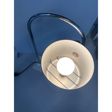 LAMPADA da TAVOLO ABATJOUR DESIGN MODERNISTA ACCIAIO METALLO LACCATO BIANCO