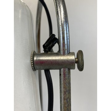 LAMPADA da TAVOLO ABATJOUR DESIGN MODERNISTA ACCIAIO METALLO LACCATO BIANCO