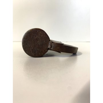 ANTICO LUCCHETTO CILINDRICO a VITE  FERRO BATTUTO FUNZIONANTE TEDESCO XVII sec