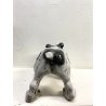 SCULTURA MAIOLICA Zaccagnini Z ITALY  Z.C.G. FIGURA CANE FRECH BULLDOG SMALTO