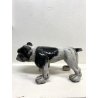 SCULTURA MAIOLICA Zaccagnini Z ITALY  Z.C.G. FIGURA CANE FRECH BULLDOG SMALTO