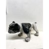 SCULTURA MAIOLICA Zaccagnini Z ITALY  Z.C.G. FIGURA CANE FRECH BULLDOG SMALTO