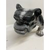 SCULTURA MAIOLICA Zaccagnini Z ITALY  Z.C.G. FIGURA CANE FRECH BULLDOG SMALTO