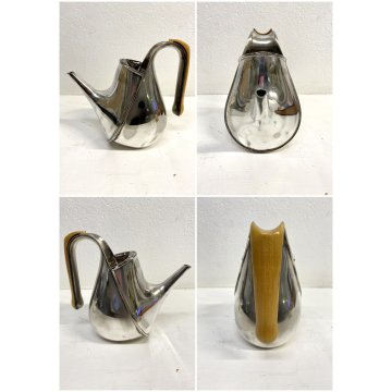 SERVIZIO TE CAFFE 4 pz ALESSI DESIGN Oscar Tusquets SILVER GOLD PLATED EPSS 1983