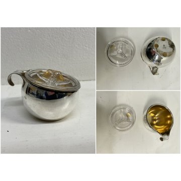 SERVIZIO TE CAFFE 4 pz ALESSI DESIGN Oscar Tusquets SILVER GOLD PLATED EPSS 1983