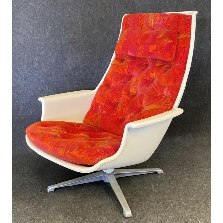 SEDIA POLTRONA DESIGN VETRORESINA 1970 VINTAGE GIREVOLE ALF SVENSSON MID CENTURY